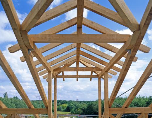 A roof truss provides support for a roof.