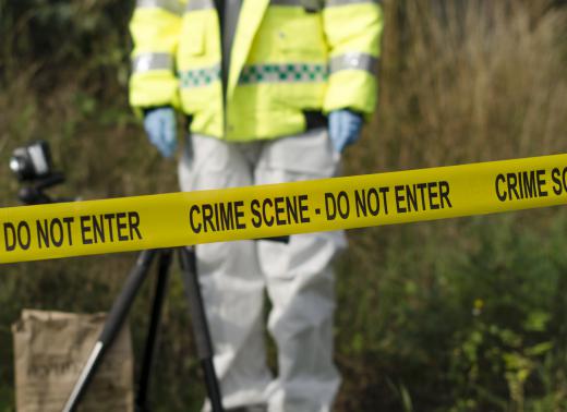 Forensic scientists may use field microscopes at a crime scene.